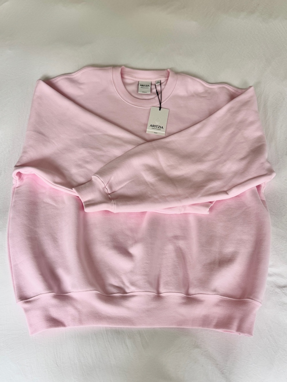 NWT Cozy Sweatfleece Mega Crew Sweatshirt in Villa Pink